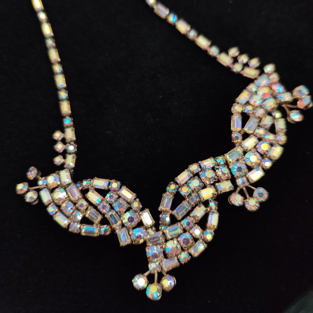 Exquisite Sherman Necklace with Dazzling Aurora Borealis Crystals